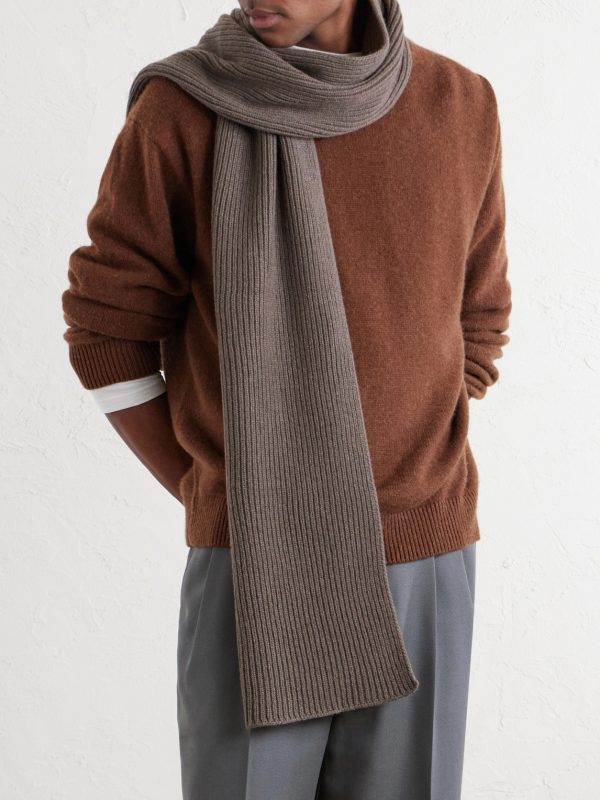 Stark Ribbed Recycled-Cashmere and Wool-Blend Scarf - FR