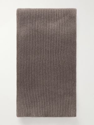 Stark Ribbed Recycled-Cashmere and Wool-Blend Scarf Stark Ribbed Recycled-Cashmere and Wool-Blend Scarf