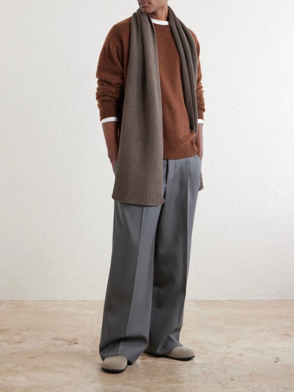 Stark Ribbed Recycled-Cashmere and Wool-Blend Scarf - OU