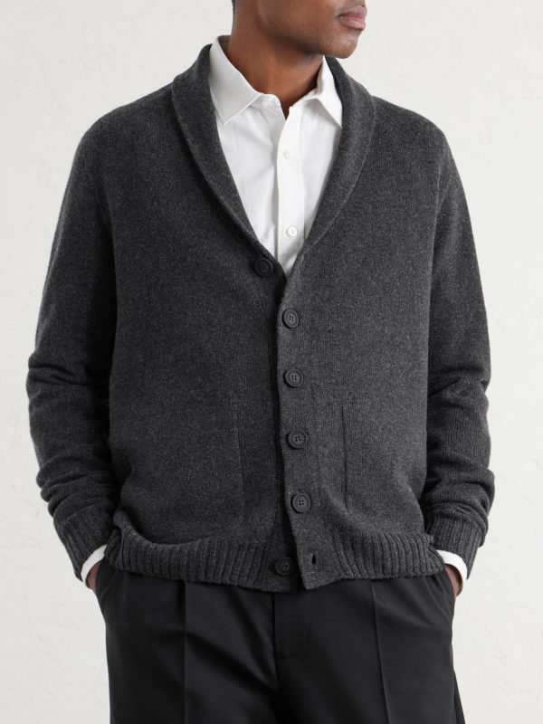 Rockford Shawl-Collar Recycled-Cashmere and Merino Wool-Blend Cardigan - FR Rockford Shawl-Collar Recycled-Cashmere and Merino Wool-Blend Cardigan - FR
