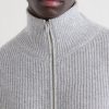 Mallam Ribbed Recycled-Cashmere and Wool-Blend Zip-Up Cardigan - CU