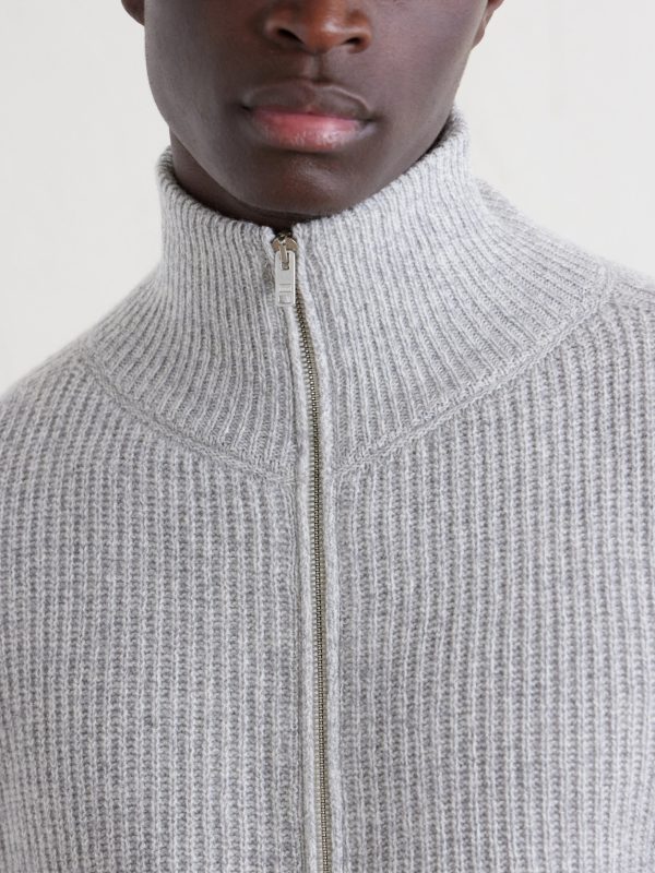 Mallam Ribbed Recycled-Cashmere and Wool-Blend Zip-Up Cardigan - CU