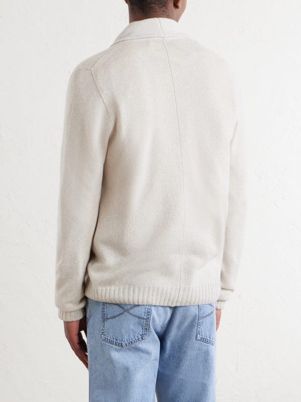 Rockford Shawl-Collar Recycled-Cashmere and Merino Wool-Blend Cardigan - BK