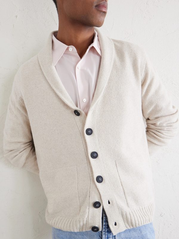 Rockford Shawl-Collar Recycled-Cashmere and Merino Wool-Blend Cardigan - CU