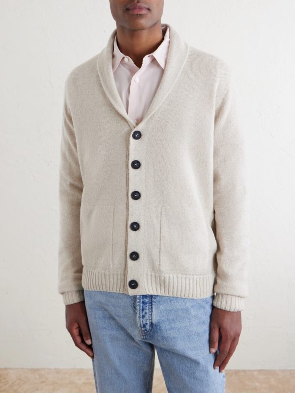 Rockford Shawl-Collar Recycled-Cashmere and Merino Wool-Blend Cardigan - FR