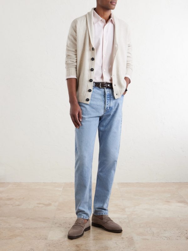 Rockford Shawl-Collar Recycled-Cashmere and Merino Wool-Blend Cardigan - OU