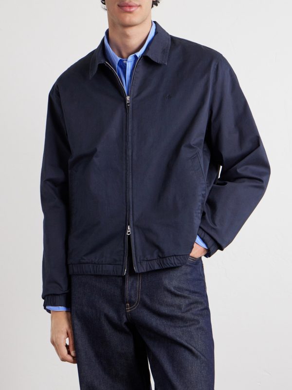Cotton-Blend Twill Harrington Jacket - FR Cotton-Blend Twill Harrington Jacket - FR