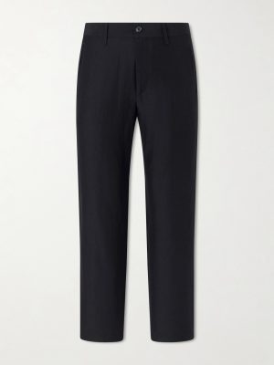 Evan Straight-Leg Wool and Linen-Blend Trousers Evan Straight-Leg Wool and Linen-Blend Trousers