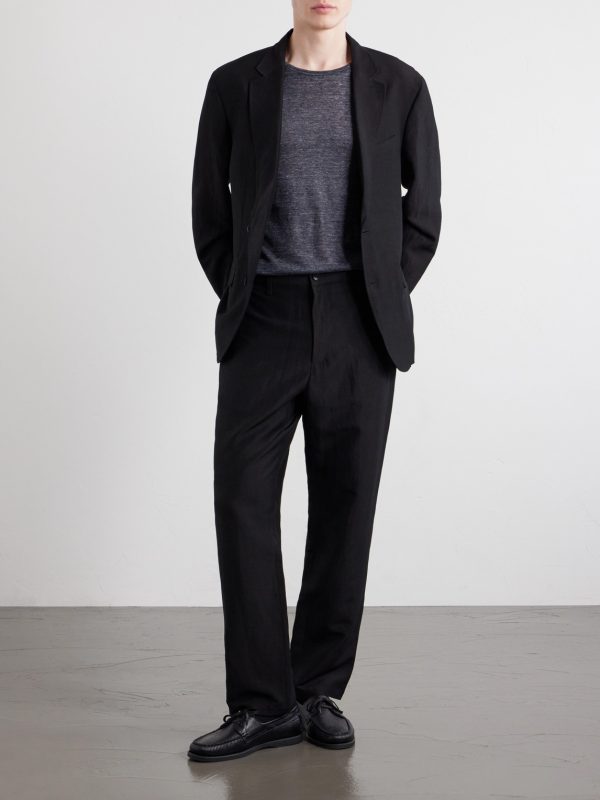 Evan Straight-Leg Wool and Linen-Blend Trousers - OU
