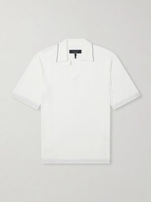 Conrad Cotton and Silk-Blend Polo Shirt