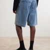 Wide-Leg Denim Shorts - BK Wide-Leg Denim Shorts - BK