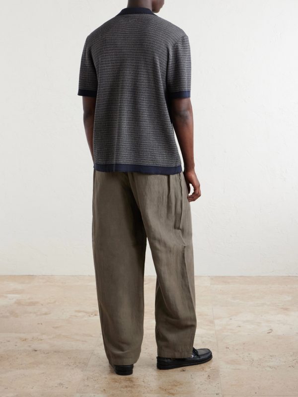 Camp-Collar Cotton-Blend Shirt - BK