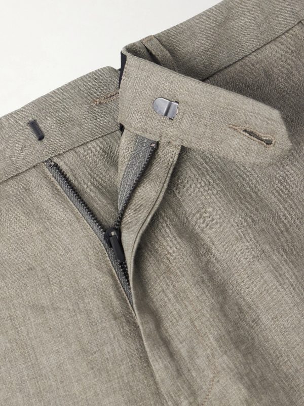 Evan Straight-Leg Pleated Linen Trousers - E1 Evan Straight-Leg Pleated Linen Trousers - E1