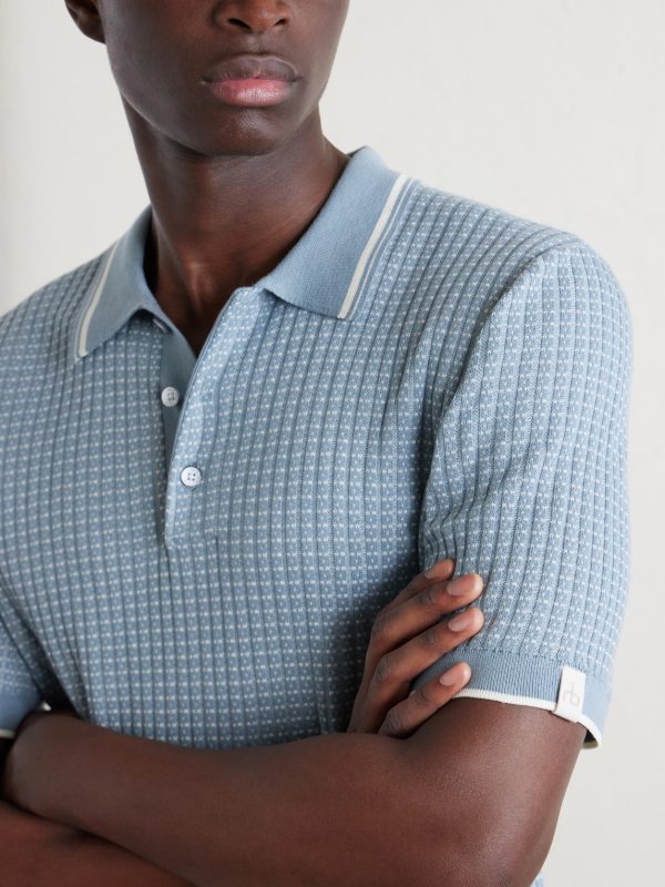 Harvey Ribbed Cotton-Blend Polo Shirt - CU
