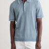 Harvey Ribbed Cotton-Blend Polo Shirt - FR