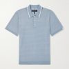 Harvey Ribbed Cotton-Blend Polo Shirt