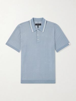 Harvey Ribbed Cotton-Blend Polo Shirt Harvey Ribbed Cotton-Blend Polo Shirt
