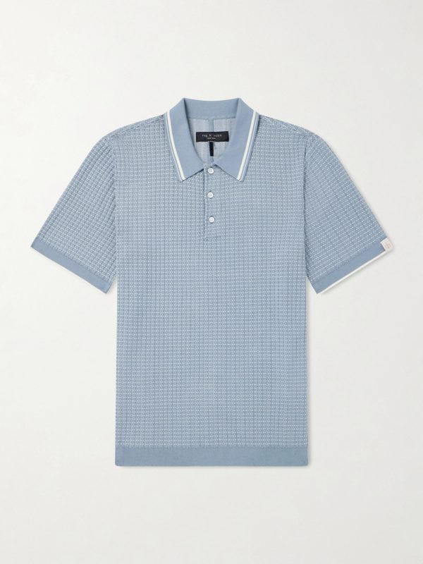 Harvey Ribbed Cotton-Blend Polo Shirt