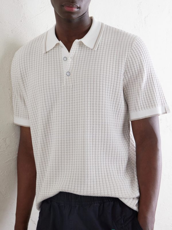 Harvey Ribbed Cotton-Blend Polo Shirt - CU