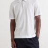 Harvey Ribbed Cotton-Blend Polo Shirt - FR