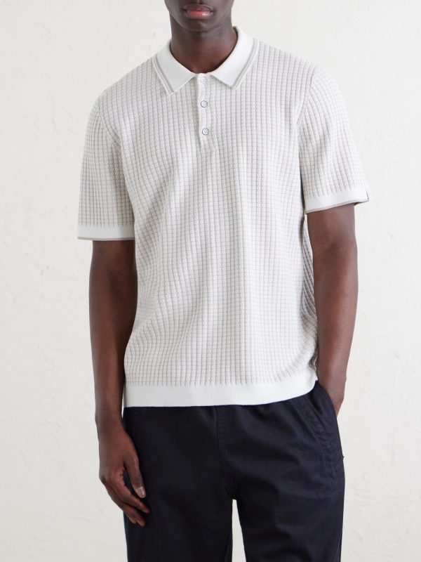 Harvey Ribbed Cotton-Blend Polo Shirt - FR