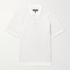 Harvey Ribbed Cotton-Blend Polo Shirt
