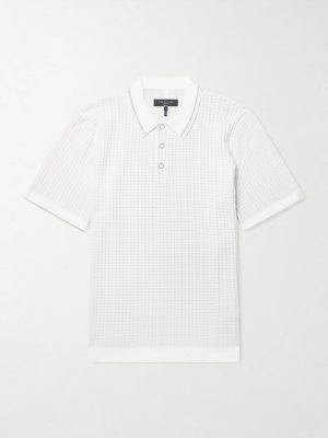 Harvey Ribbed Cotton-Blend Polo Shirt Harvey Ribbed Cotton-Blend Polo Shirt