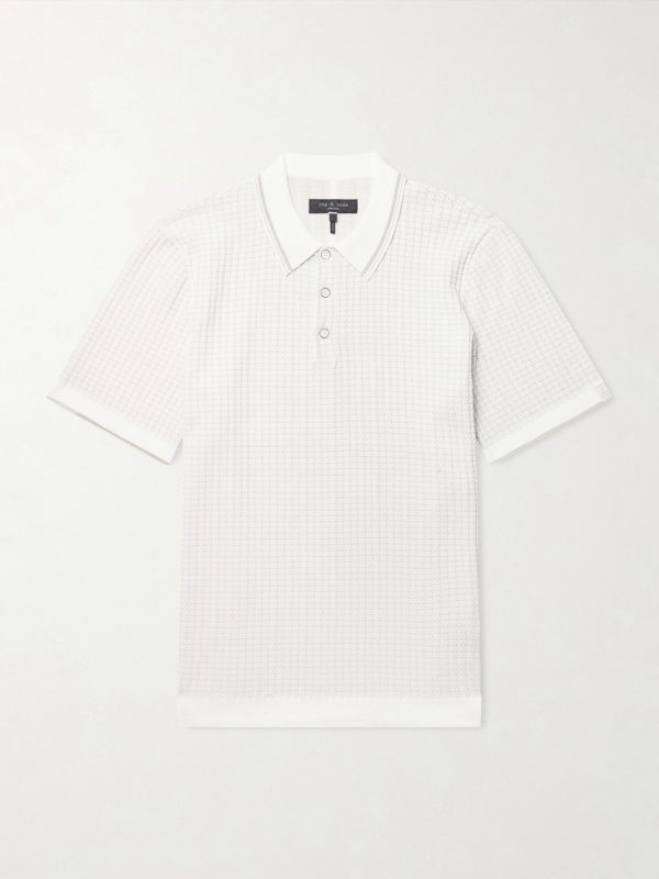 Harvey Ribbed Cotton-Blend Polo Shirt