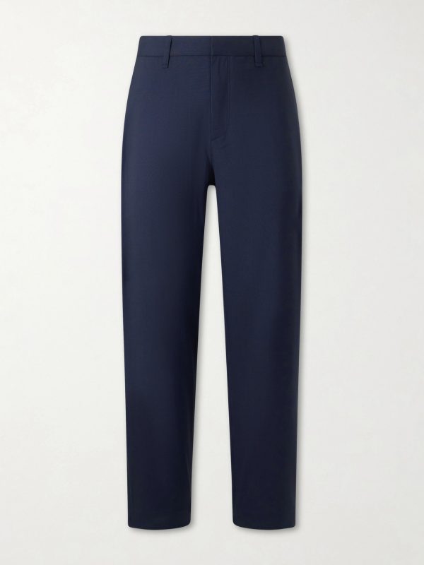 Straight-Leg Wool Suit Trousers
