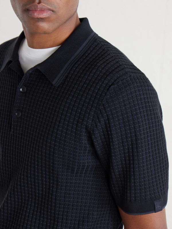 Harvey Ribbed Cotton-Blend Polo Shirt - CU
