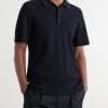 Harvey Ribbed Cotton-Blend Polo Shirt - FR