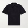Harvey Ribbed Cotton-Blend Polo Shirt