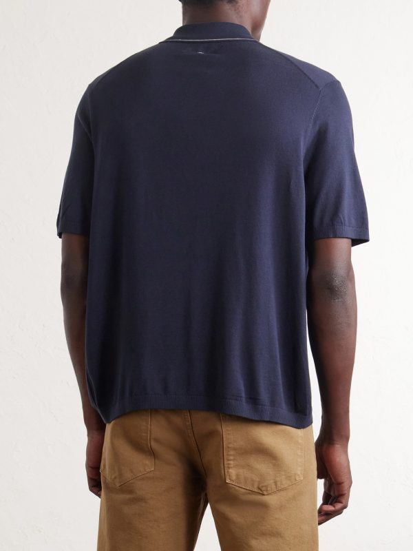 Conrad Cotton and Silk-Blend Polo Shirt - BK