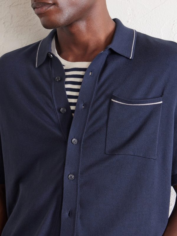 Conrad Cotton and Silk-Blend Polo Shirt - CU