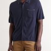 Conrad Cotton and Silk-Blend Polo Shirt - FR