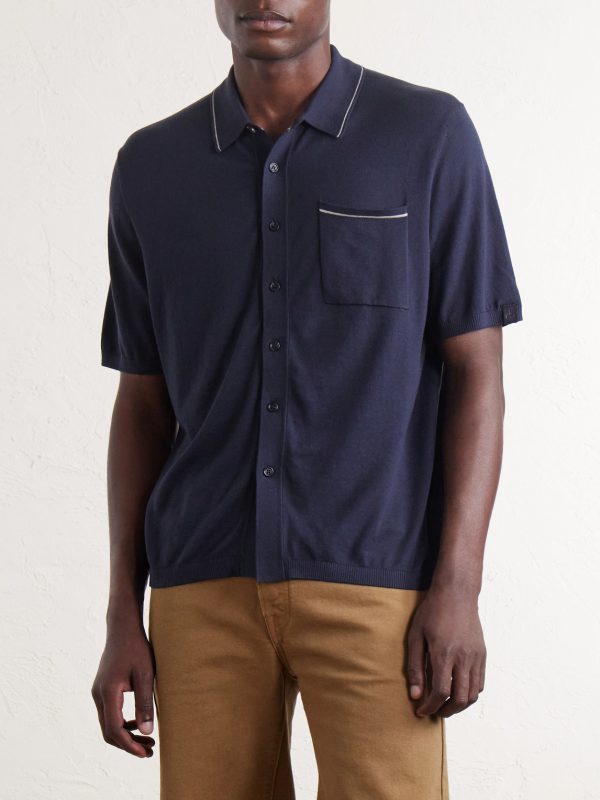 Conrad Cotton and Silk-Blend Polo Shirt - FR