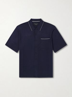 Conrad Cotton and Silk-Blend Polo Shirt Conrad Cotton and Silk-Blend Polo Shirt