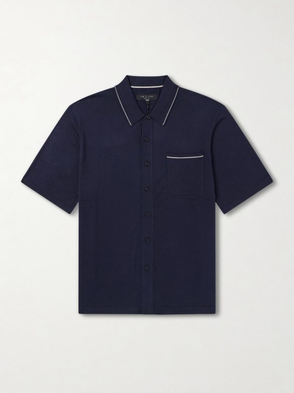 Conrad Cotton and Silk-Blend Polo Shirt