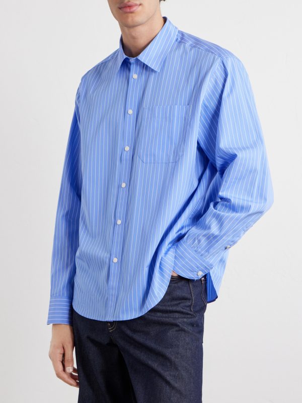 Striped Cotton-Poplin Shirt - FR