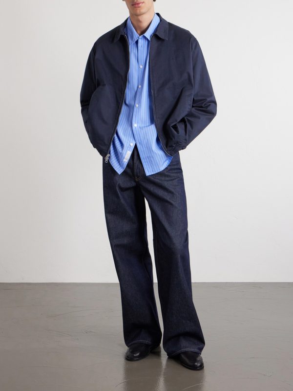 Striped Cotton-Poplin Shirt - OU