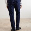 Straight-Leg Cotton-Blend Trousers - BK Straight-Leg Cotton-Blend Trousers - BK