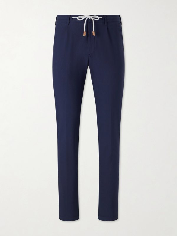 Straight-Leg Cotton-Blend Trousers Straight-Leg Cotton-Blend Trousers