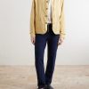Straight-Leg Cotton-Blend Trousers - OU Straight-Leg Cotton-Blend Trousers - OU