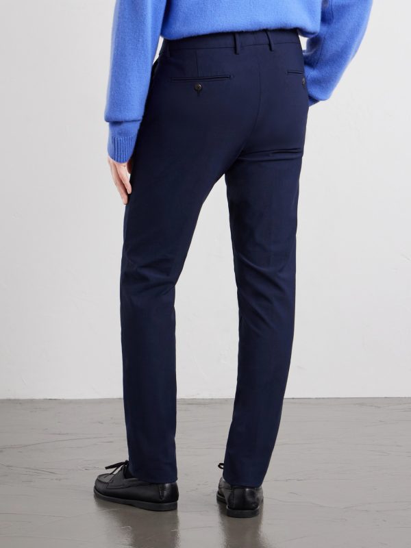 Straight-Leg Cotton-Blend Twill Chino - BK Straight-Leg Cotton-Blend Twill Chino - BK