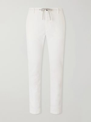 Straight-Leg Cotton-Blend Corduroy Drawstring Trousers Straight-Leg Cotton-Blend Corduroy Drawstring Trousers