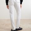 Straight-Leg Cotton-Blend Trousers - BK Straight-Leg Cotton-Blend Trousers - BK