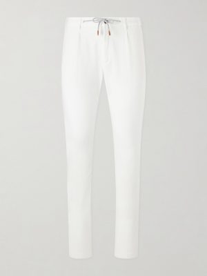 Straight-Leg Cotton-Blend Trousers Straight-Leg Cotton-Blend Trousers