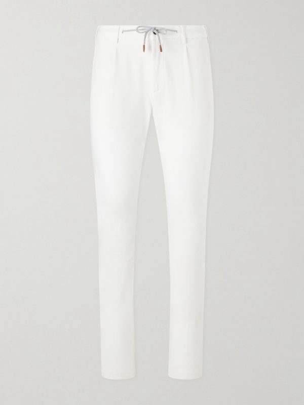 Straight-Leg Cotton-Blend Trousers Straight-Leg Cotton-Blend Trousers