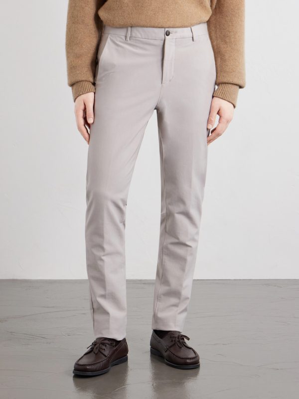 Straight-Leg Cotton-Blend Twill Chino - FR