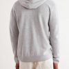 Ribbed Cashmere Zip-Up Hoodie - BK Ribbed Cashmere Zip-Up Hoodie - BK